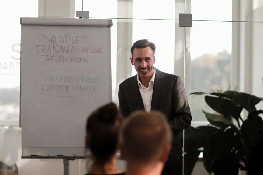 Vortrag am Flipchart zum Thema Mindset