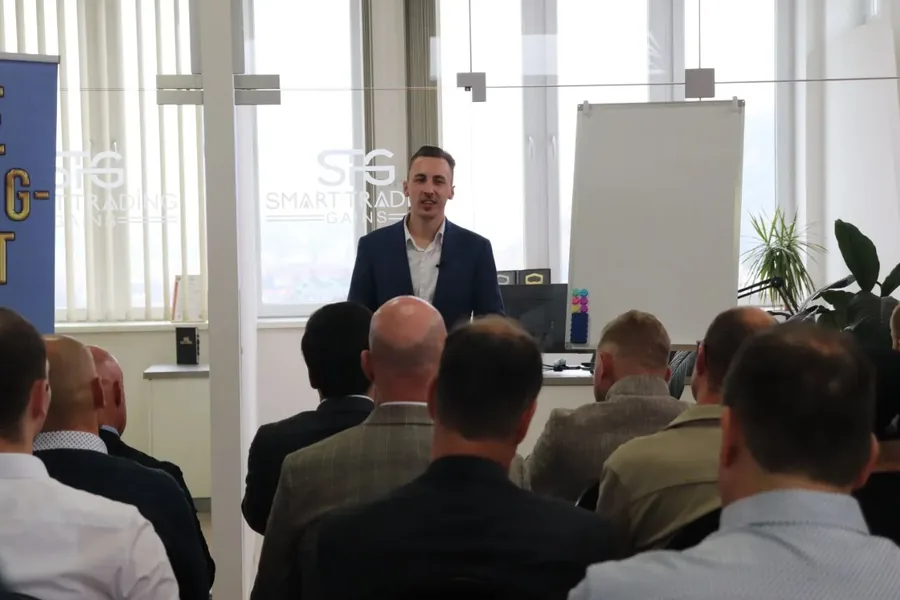 Vortrag vor sitzendem Publikum
