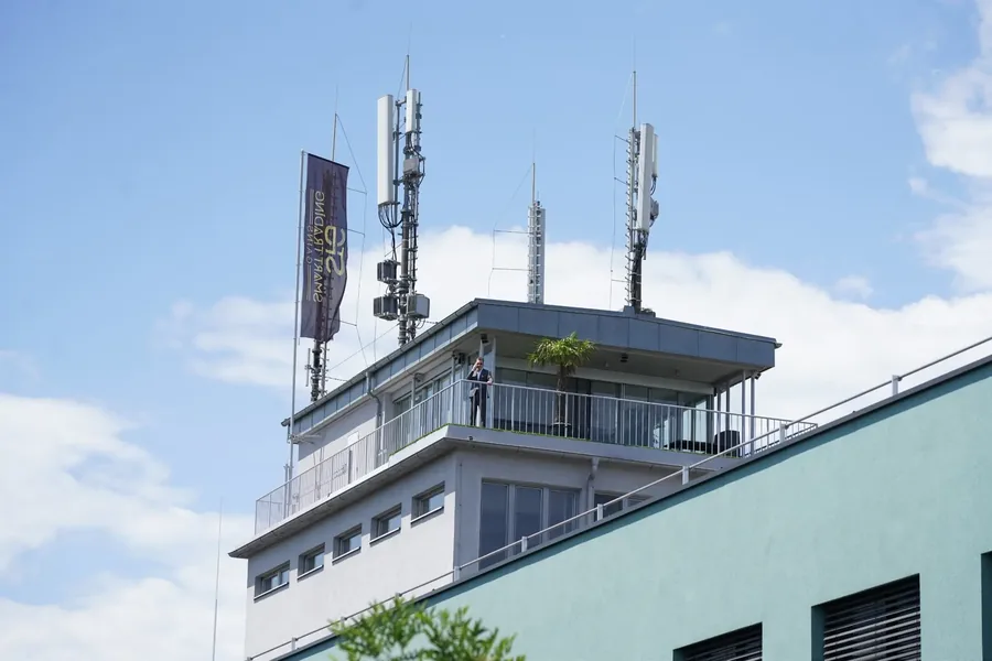 Das Penthouse mit Dachterrasse von außen